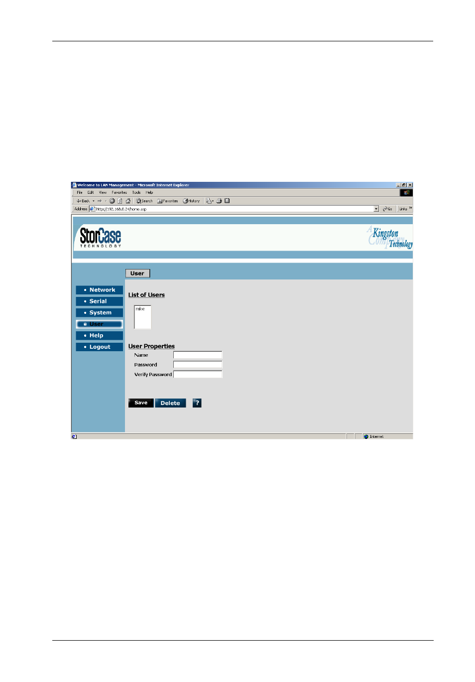 Adding user access rights | StorCase Technology InfoStation 16-Bay 3U SCSI/SATA User Manual | Page 21 / 28