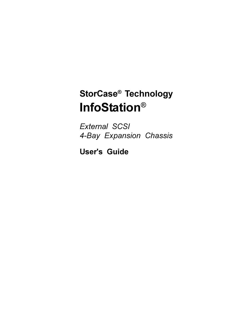 StorCase Technology 4-Bay Desktop SCSI Ultra320 User Manual | 36 pages