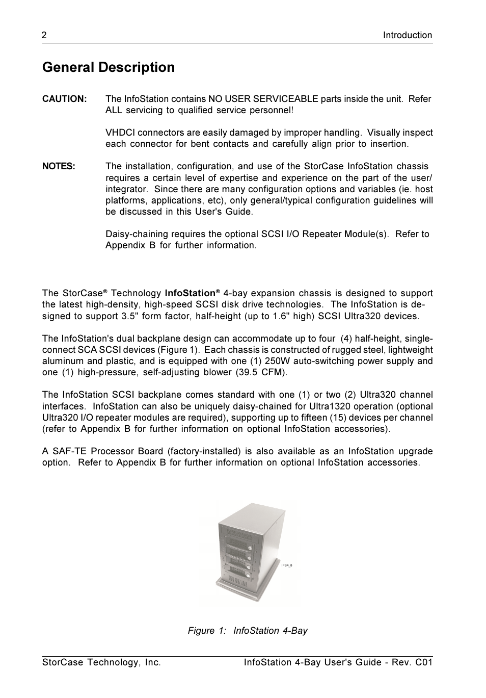 General description | StorCase Technology 4-Bay Desktop SCSI Ultra320 User Manual | Page 10 / 36