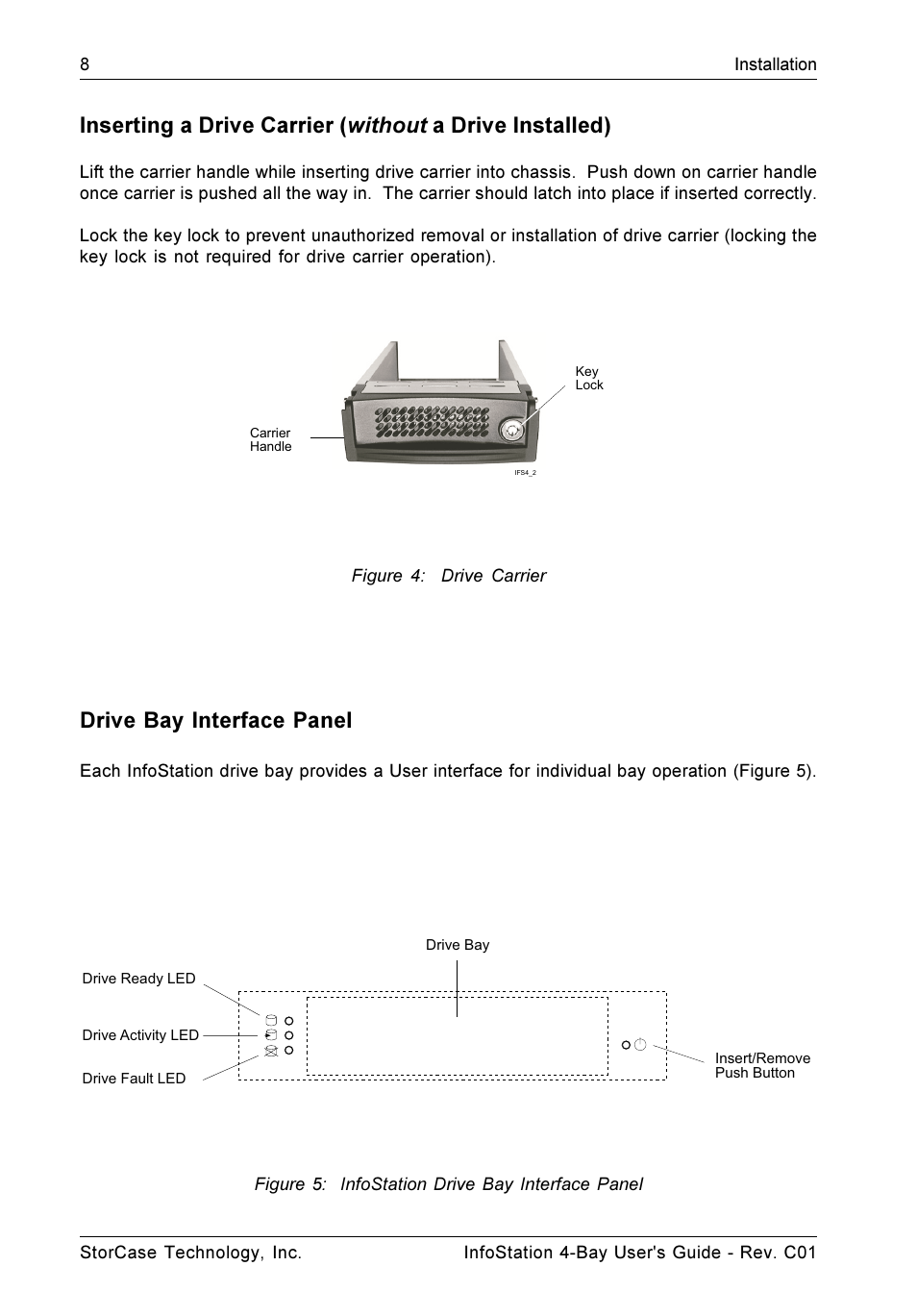 Drive bay interface panel | StorCase Technology 4-Bay Desktop SCSI Ultra320 User Manual | Page 16 / 36