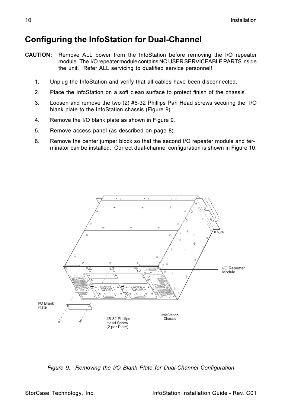 Configuring the infostation for dual-channel | StorCase Technology 9-Bay 4U SCSI Ultra160 User Manual | Page 15 / 24