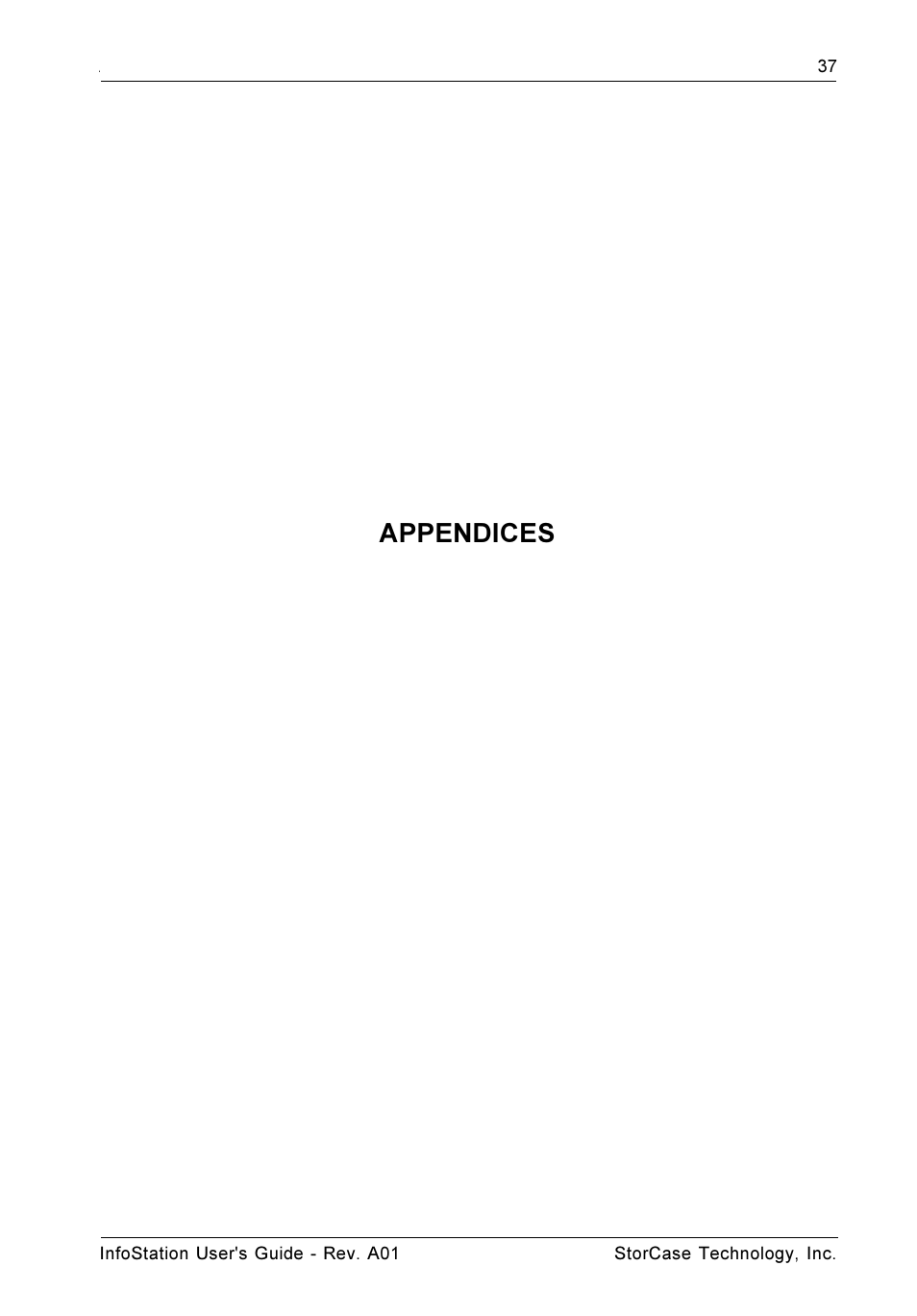 Appendices | StorCase Technology 9-Bay 4U SCSI Ultra160 User Manual | Page 46 / 59