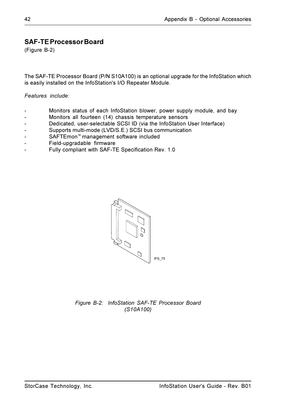 Saf-te processor board | StorCase Technology 9-Bay 4U SCSI Ultra160 User Manual | Page 51 / 61