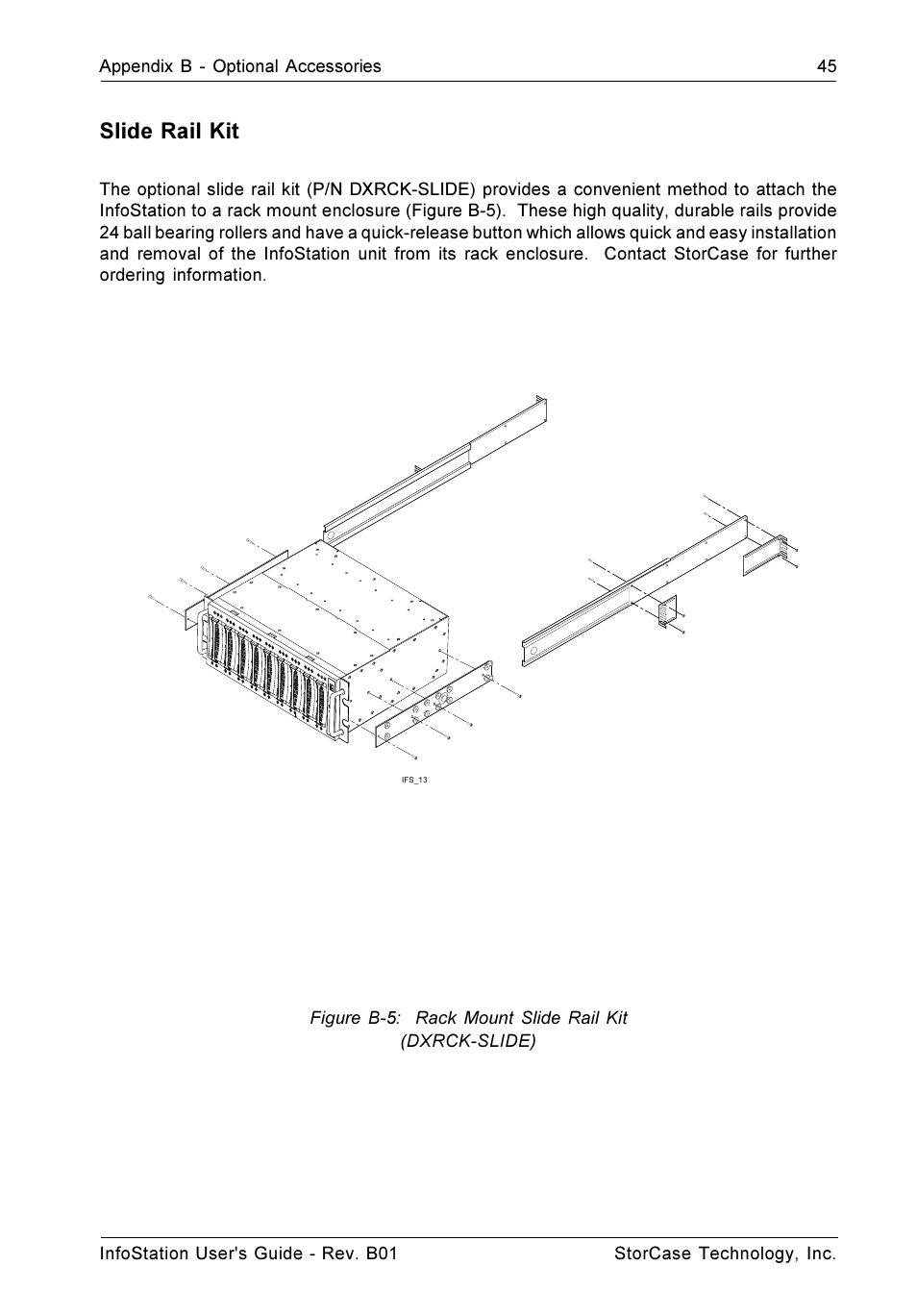 Slide rail kit | StorCase Technology 9-Bay 4U SCSI Ultra160 User Manual | Page 54 / 61