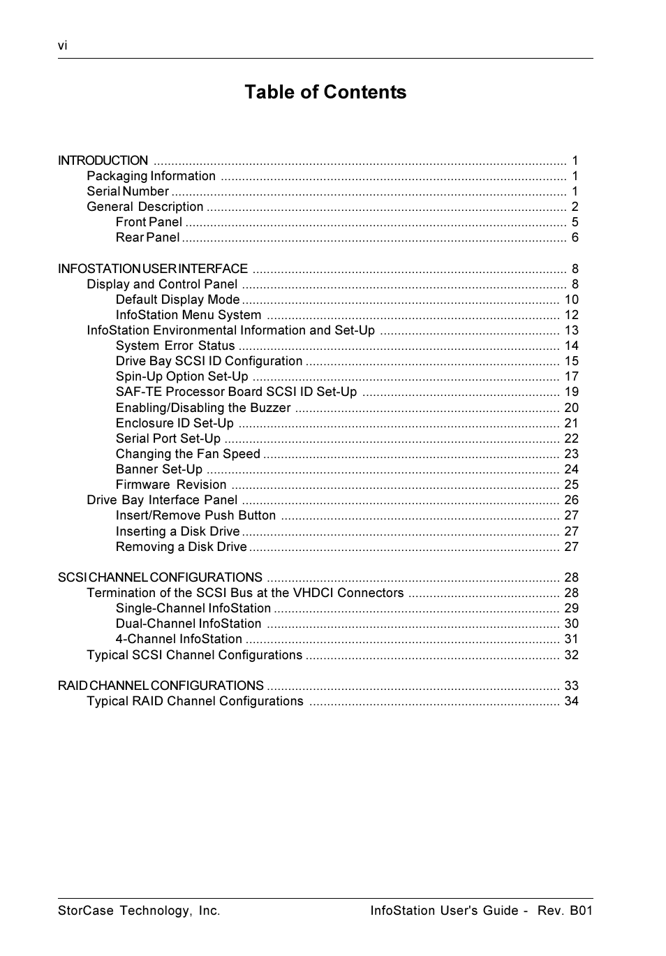 StorCase Technology 9-Bay 4U SCSI Ultra160 User Manual | Page 7 / 61