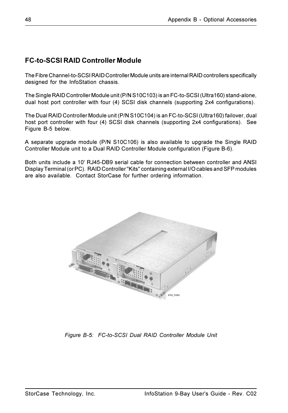 Fc-to-scsi raid controller module | StorCase Technology 9-Bay 4U SCSI Ultra320 User Manual | Page 57 / 65