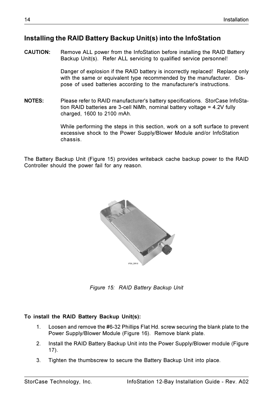 StorCase Technology 12-Bay 4U SCSI Ultra320 User Manual | Page 19 / 22