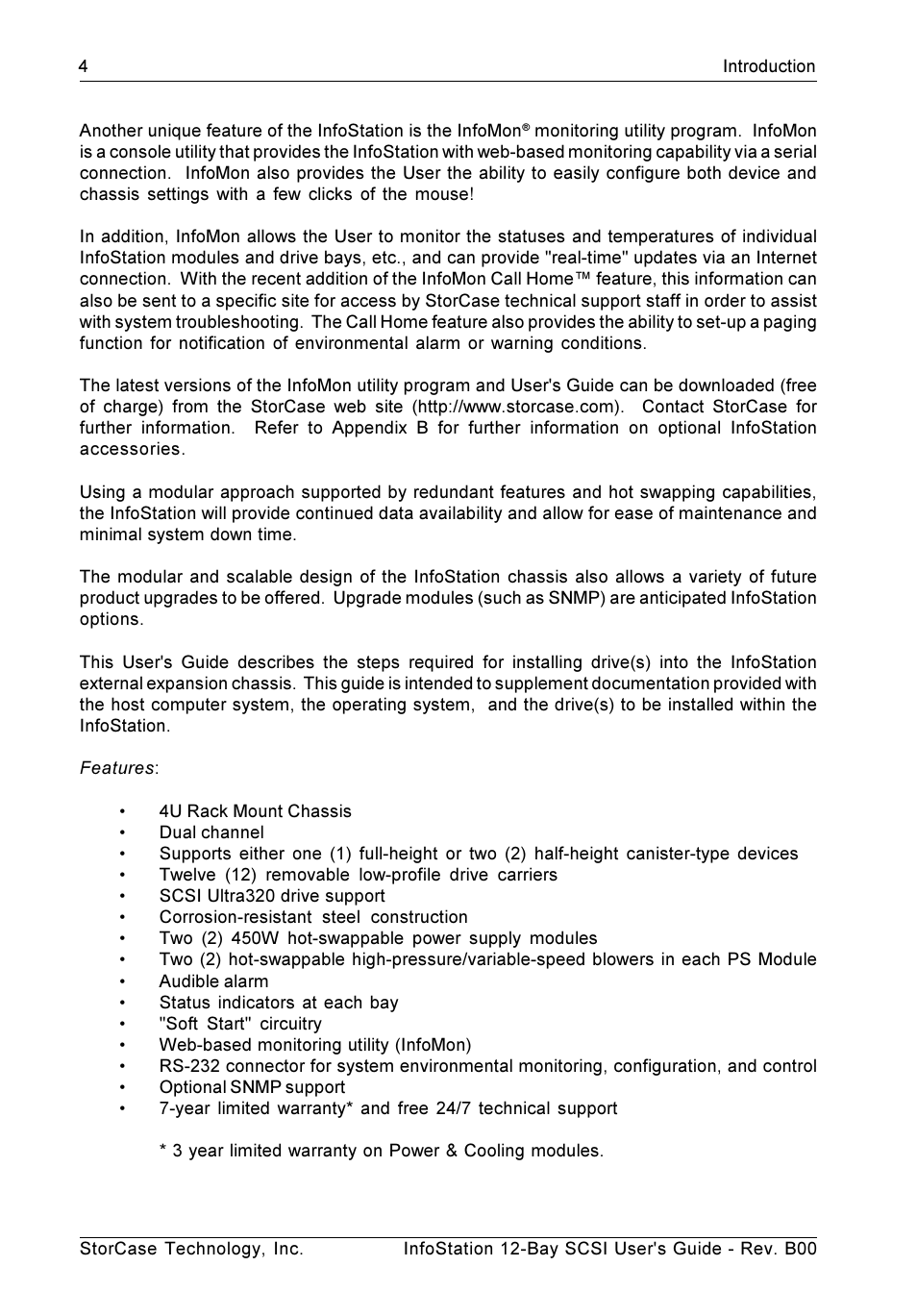 StorCase Technology 12-Bay 4U SCSI Ultra320 User Manual | Page 13 / 41