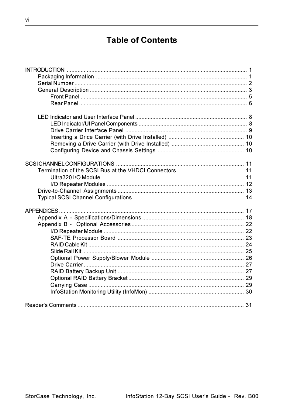 StorCase Technology 12-Bay 4U SCSI Ultra320 User Manual | Page 7 / 41