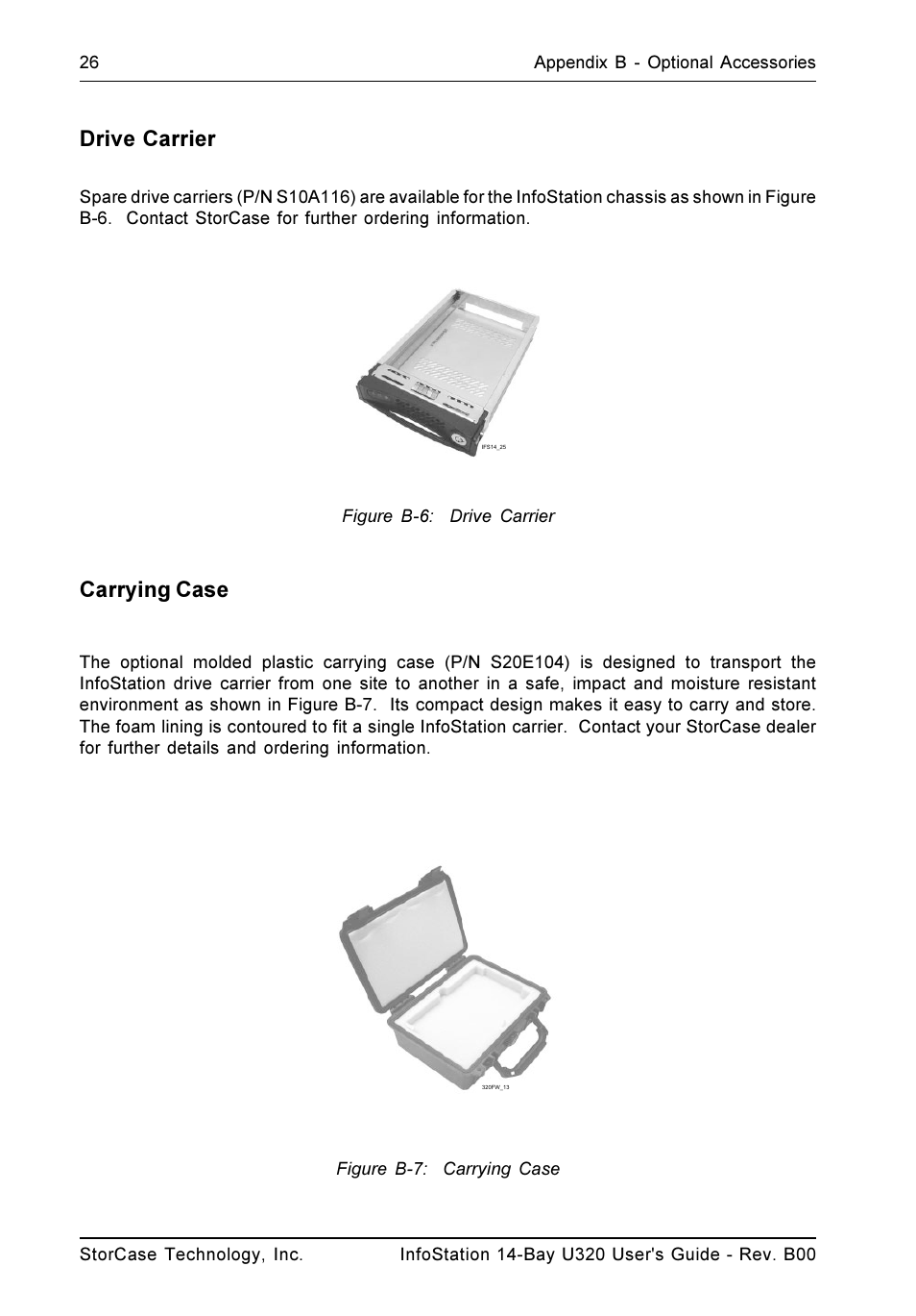 Carrying case, Drive carrier | StorCase Technology 14-Bay 3U SCSI Ultra320 User Manual | Page 35 / 39
