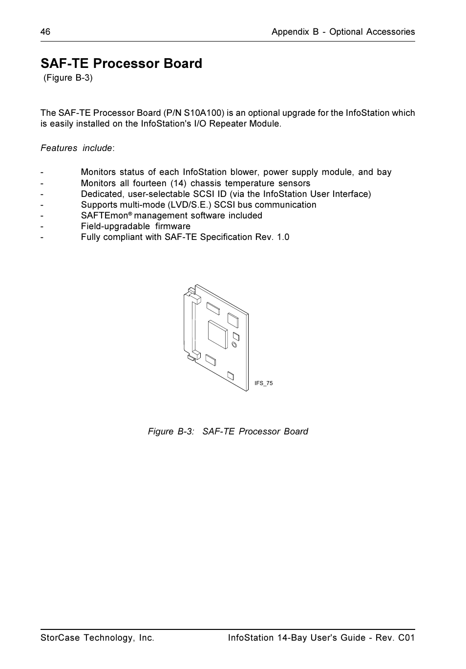 Saf-te processor board | StorCase Technology 14-Bay 4U SCSI Ultra160 User Manual | Page 55 / 65