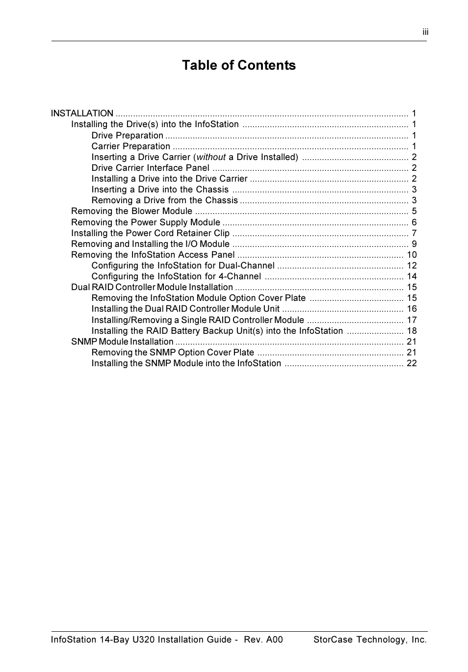 StorCase Technology 14-Bay 4U SCSI Ultra320 User Manual | Page 4 / 27