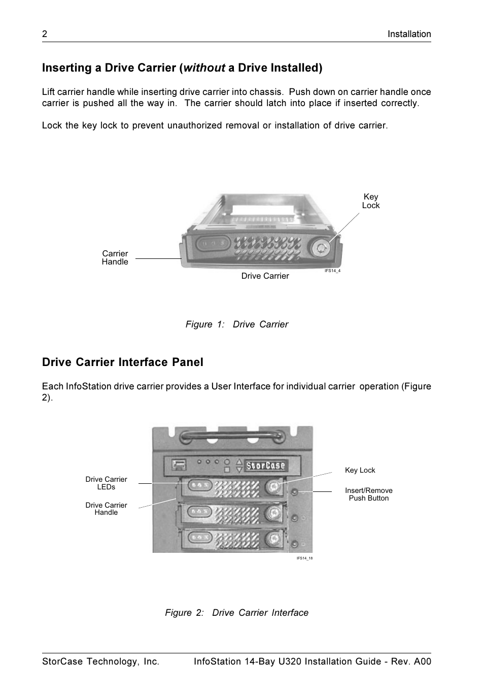 Drive carrier interface panel | StorCase Technology 14-Bay 4U SCSI Ultra320 User Manual | Page 7 / 27