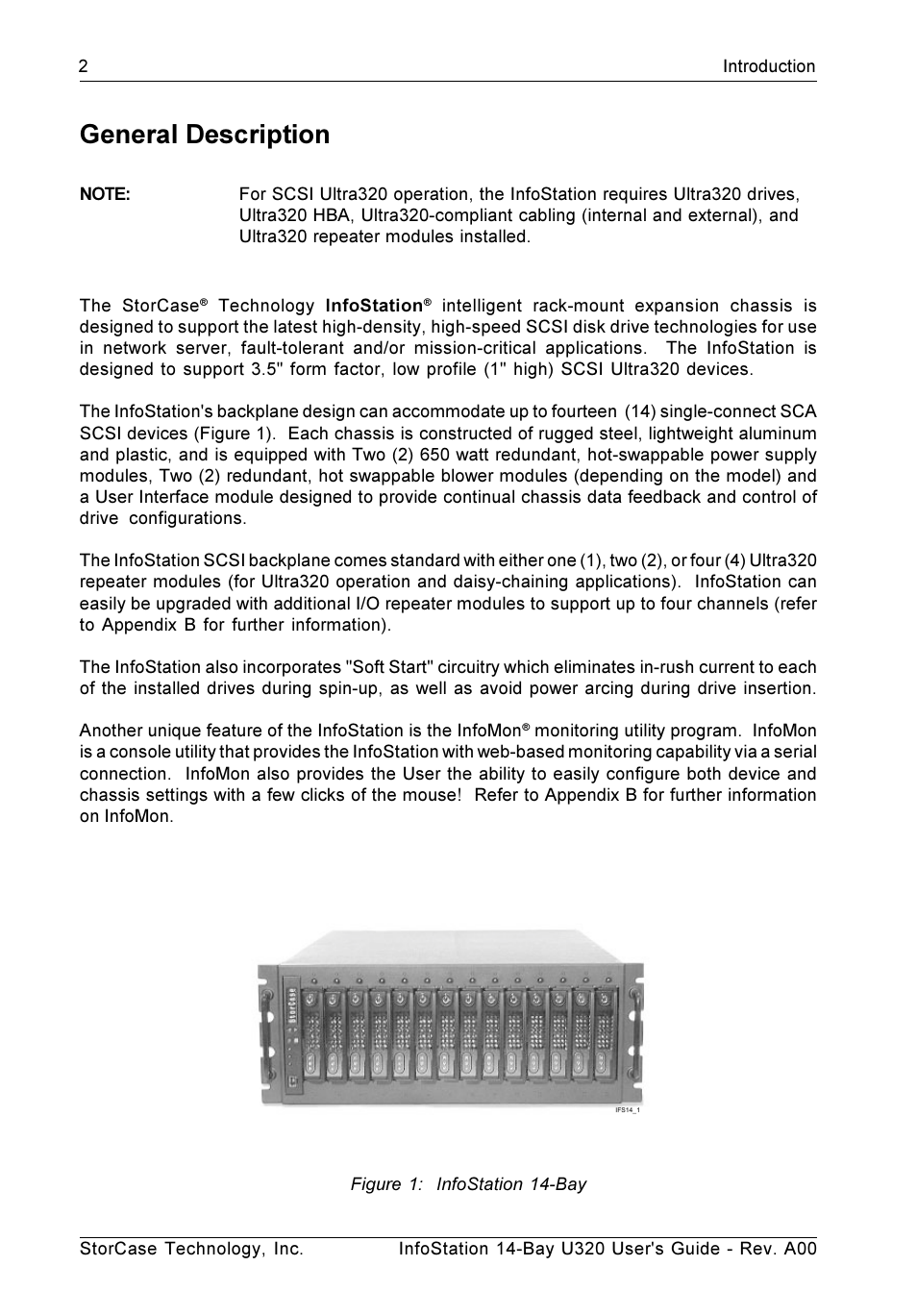 General description | StorCase Technology 14-Bay 4U SCSI Ultra320 User Manual | Page 11 / 65