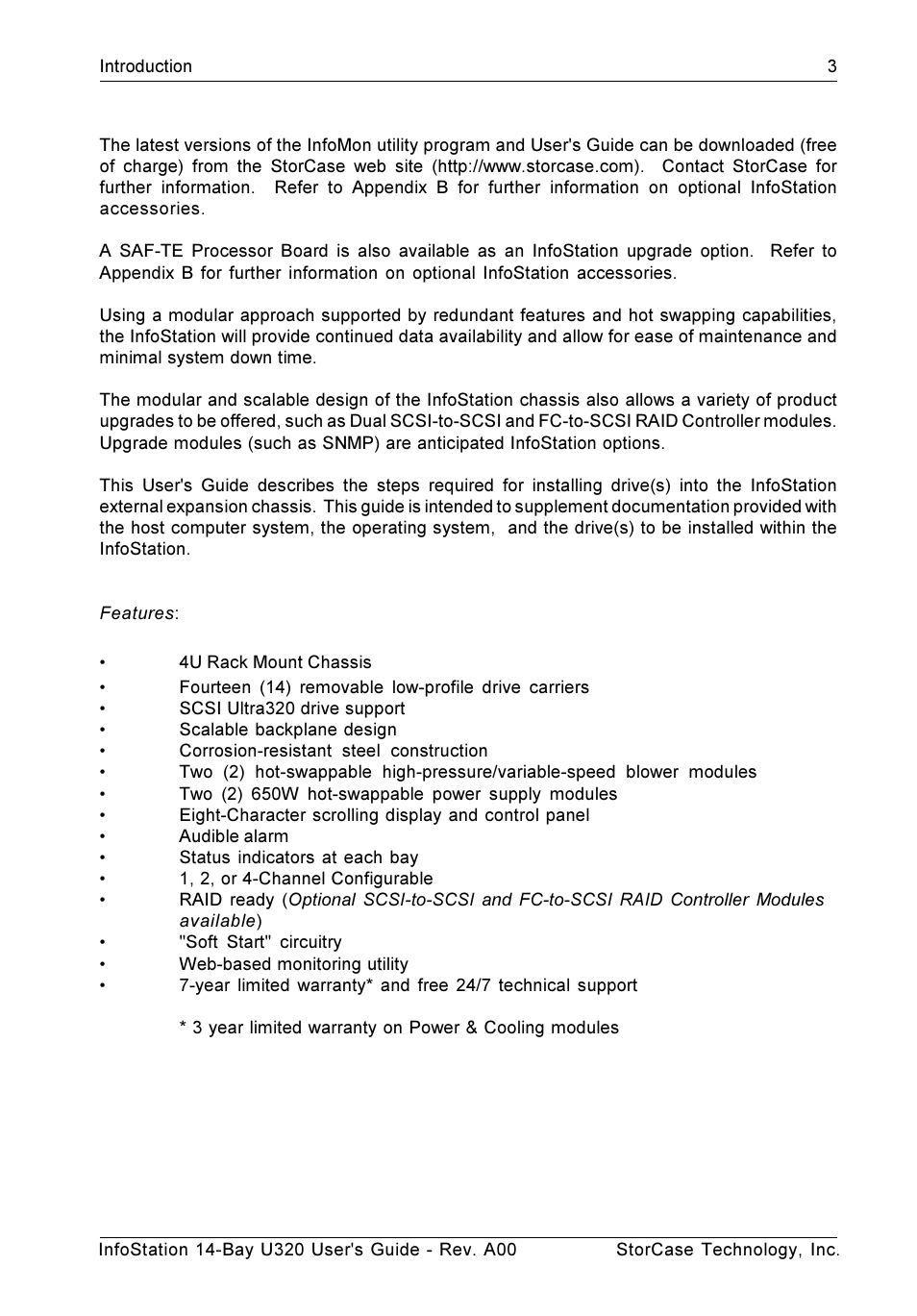 StorCase Technology 14-Bay 4U SCSI Ultra320 User Manual | Page 12 / 65