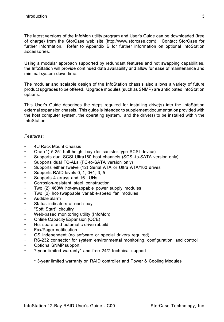 StorCase Technology InfoStation 12-Bay 4U Ultra160/SATA User Manual | Page 14 / 77