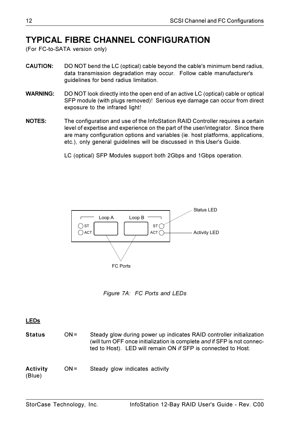 Typical fibre channel configuration | StorCase Technology InfoStation 12-Bay 4U Ultra160/SATA User Manual | Page 23 / 77