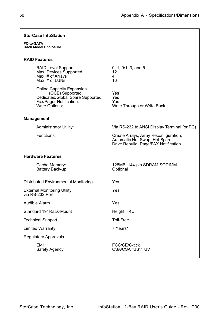 StorCase Technology InfoStation 12-Bay 4U Ultra160/SATA User Manual | Page 61 / 77