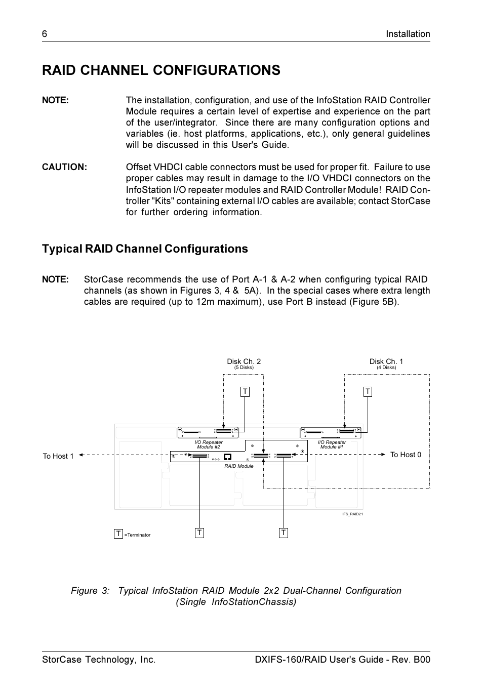 Raid channel configurations, Typical raid channel configurations | StorCase Technology SCSI-to-SCSI Single RAID User Manual | Page 16 / 82