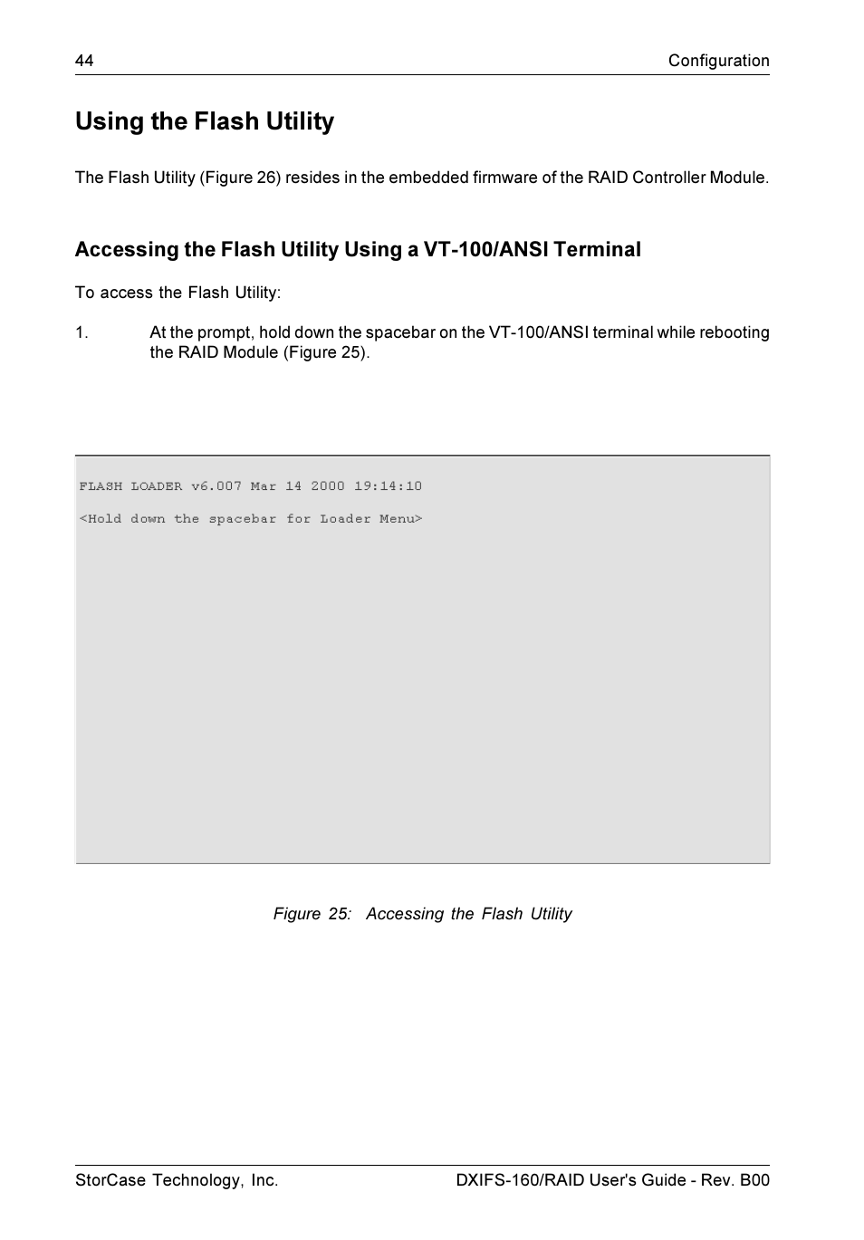 Using the flash utility | StorCase Technology SCSI-to-SCSI Single RAID User Manual | Page 54 / 82