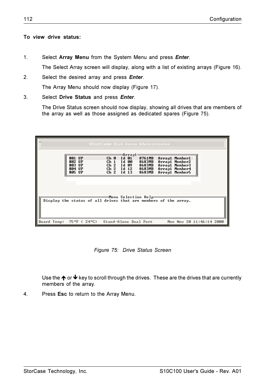StorCase Technology Fibre-to-SCSI Single RAID User Manual | Page 124 / 162