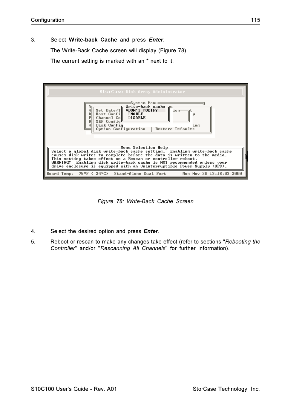 StorCase Technology Fibre-to-SCSI Single RAID User Manual | Page 127 / 162