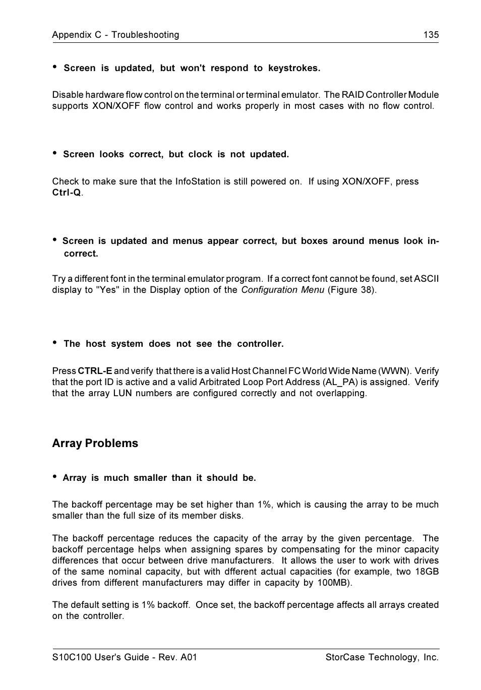 StorCase Technology Fibre-to-SCSI Single RAID User Manual | Page 147 / 162