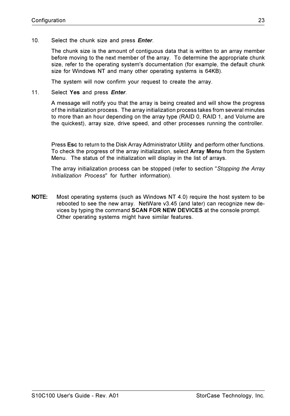 StorCase Technology Fibre-to-SCSI Single RAID User Manual | Page 35 / 162