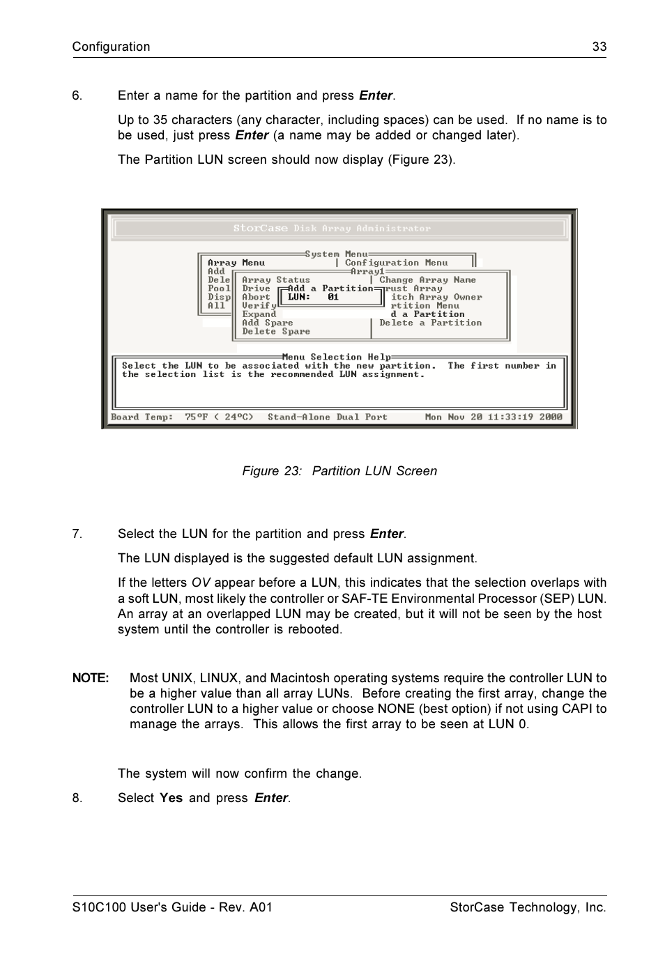 StorCase Technology Fibre-to-SCSI Single RAID User Manual | Page 45 / 162