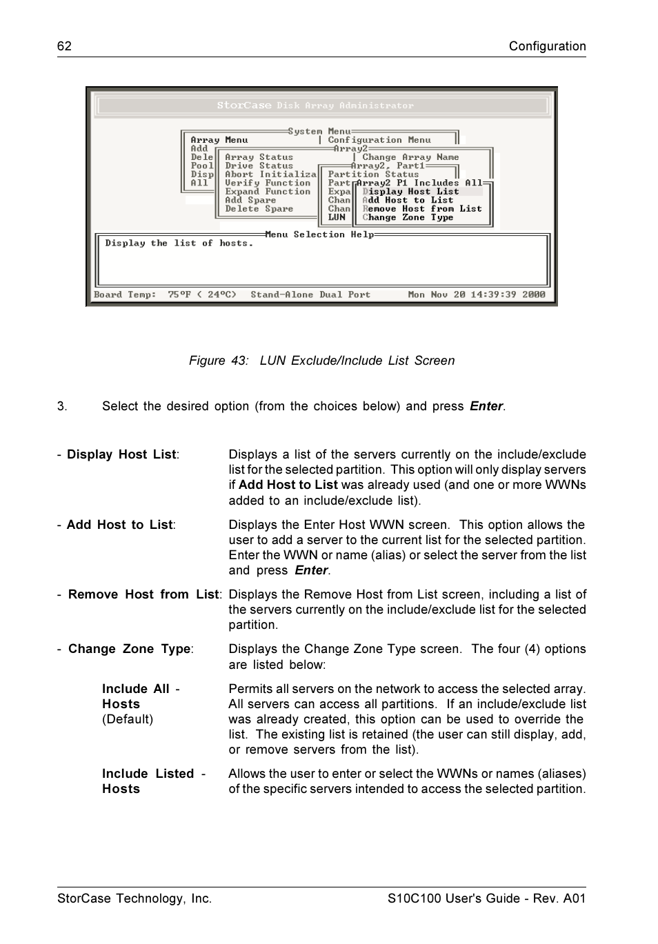 StorCase Technology Fibre-to-SCSI Single RAID User Manual | Page 74 / 162