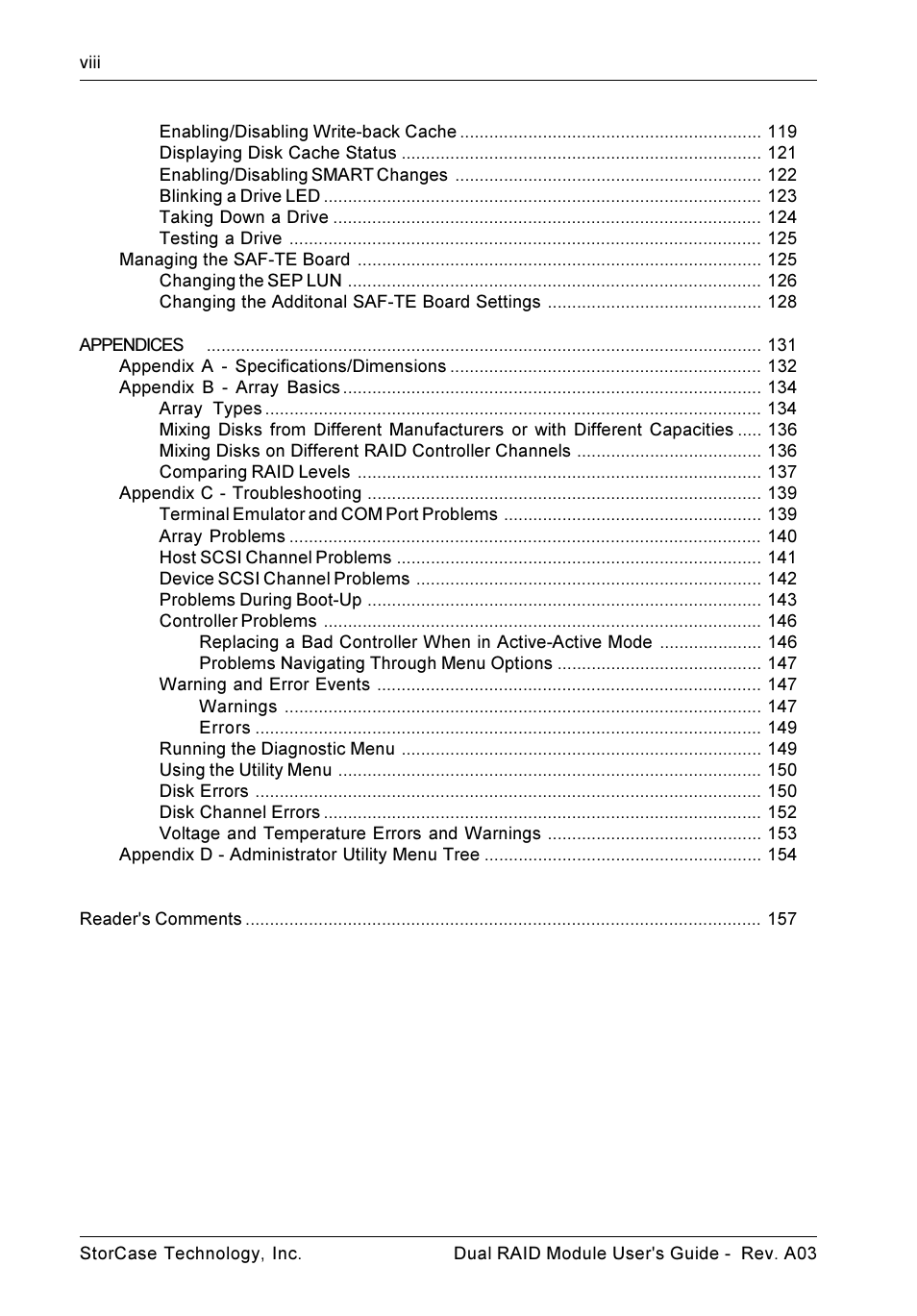StorCase Technology CSI-to-SCSI Single & Dual RAID User Manual | Page 9 / 171