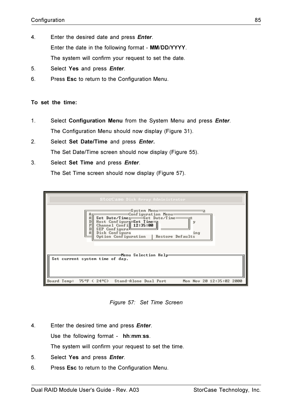 StorCase Technology CSI-to-SCSI Single & Dual RAID User Manual | Page 98 / 171