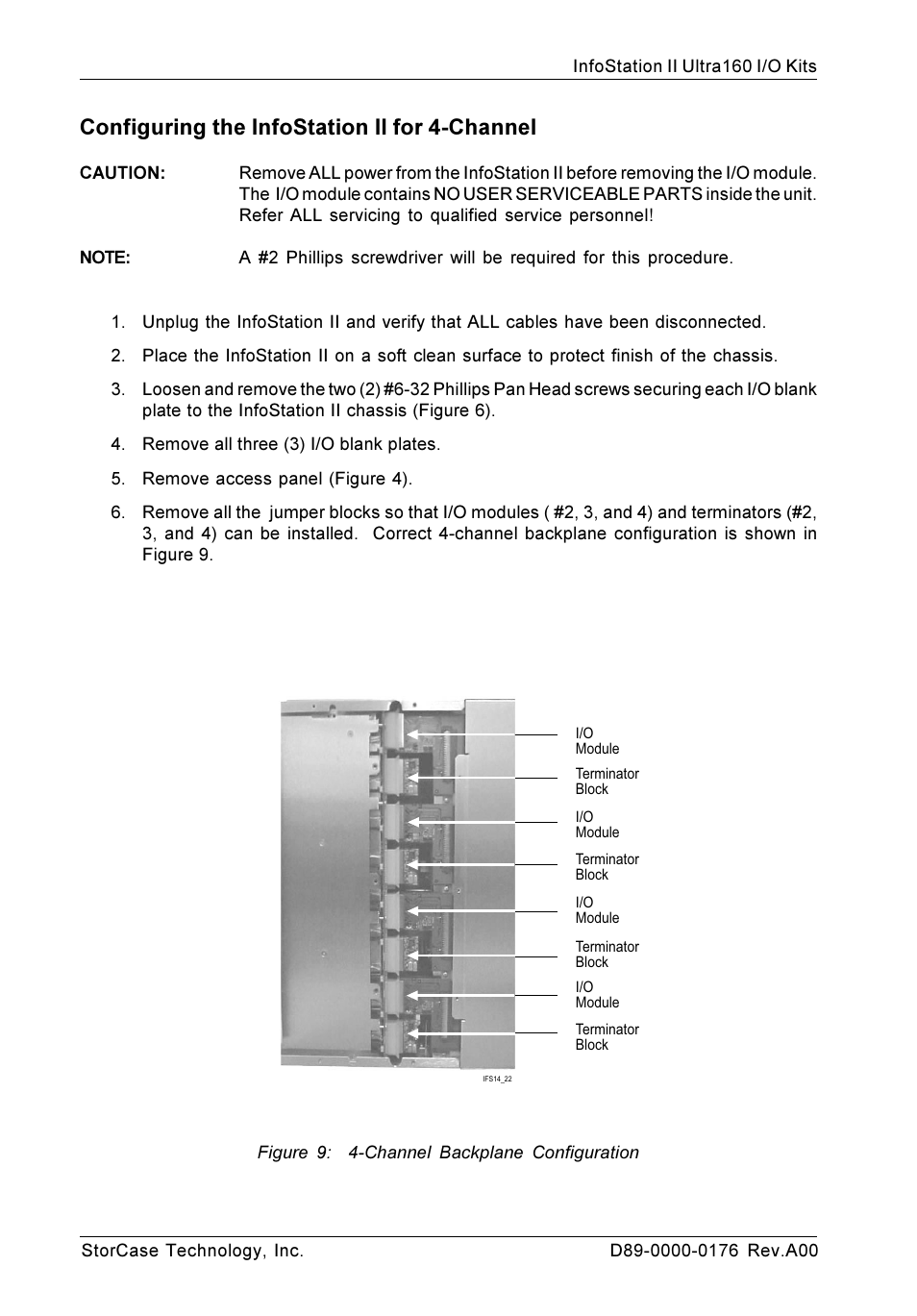 Configuring the infostation ii for 4-channel | StorCase Technology Ultra160 I/O Kits User Manual | Page 8 / 8