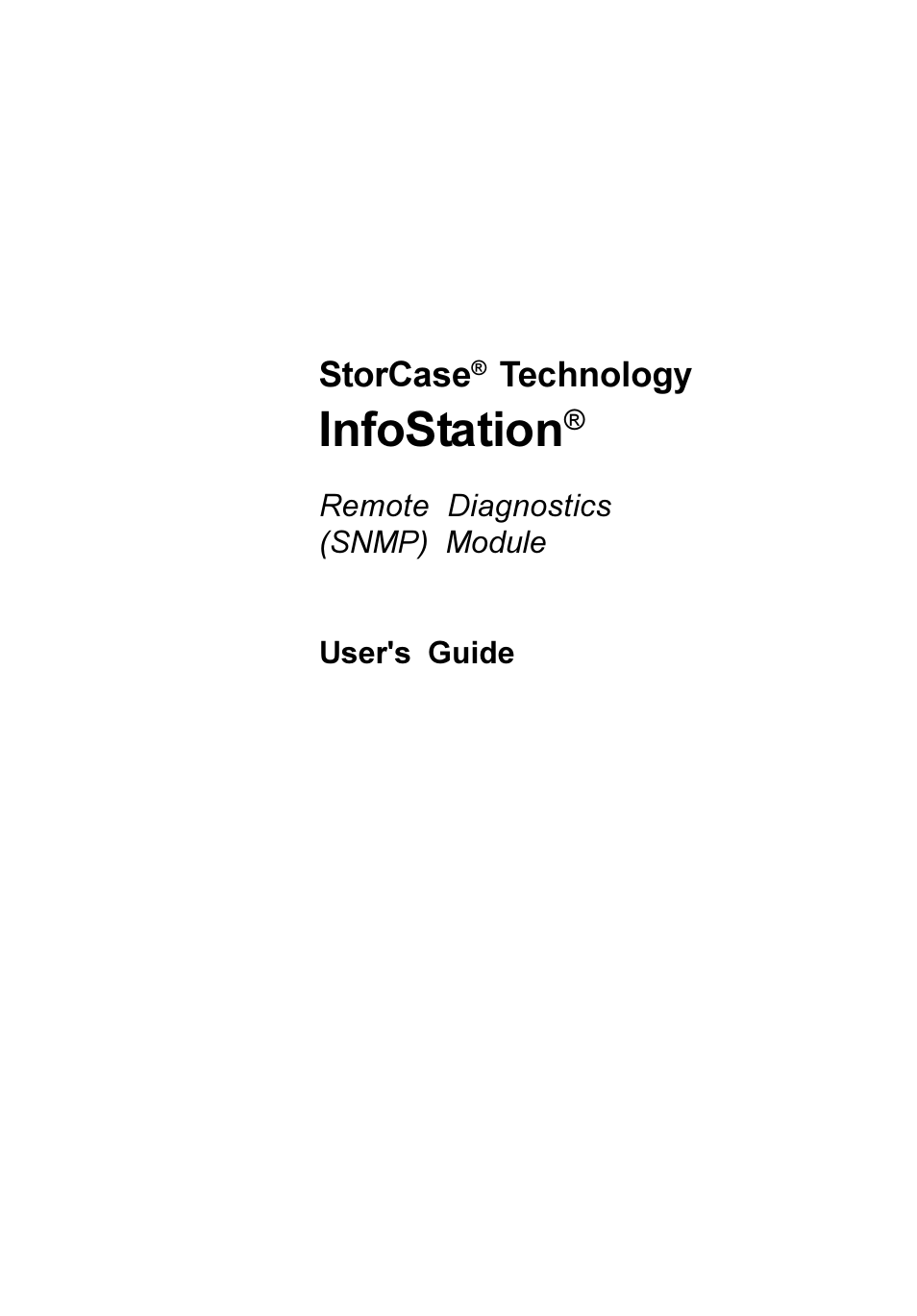 StorCase Technology SNMP Module User Manual | 17 pages