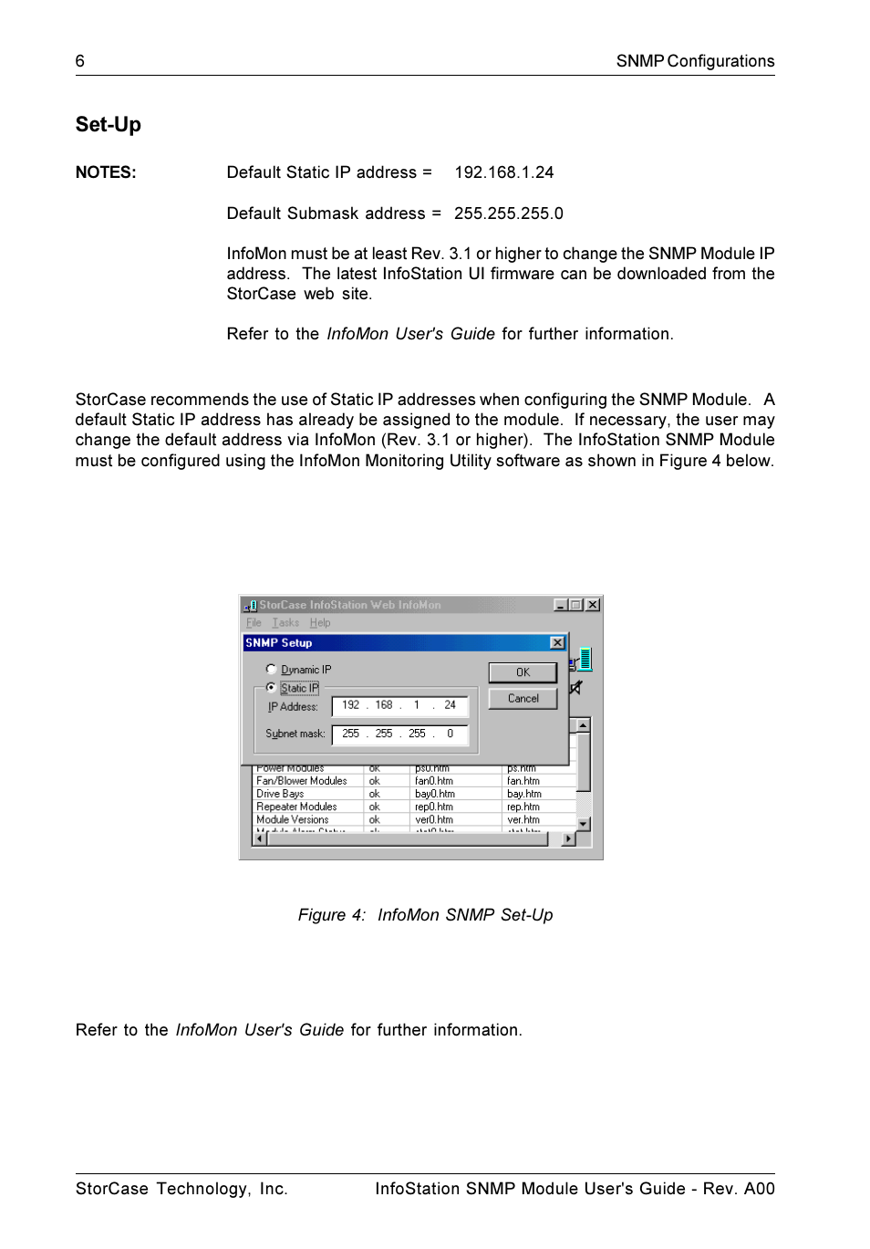 Set-up | StorCase Technology SNMP Module User Manual | Page 13 / 17