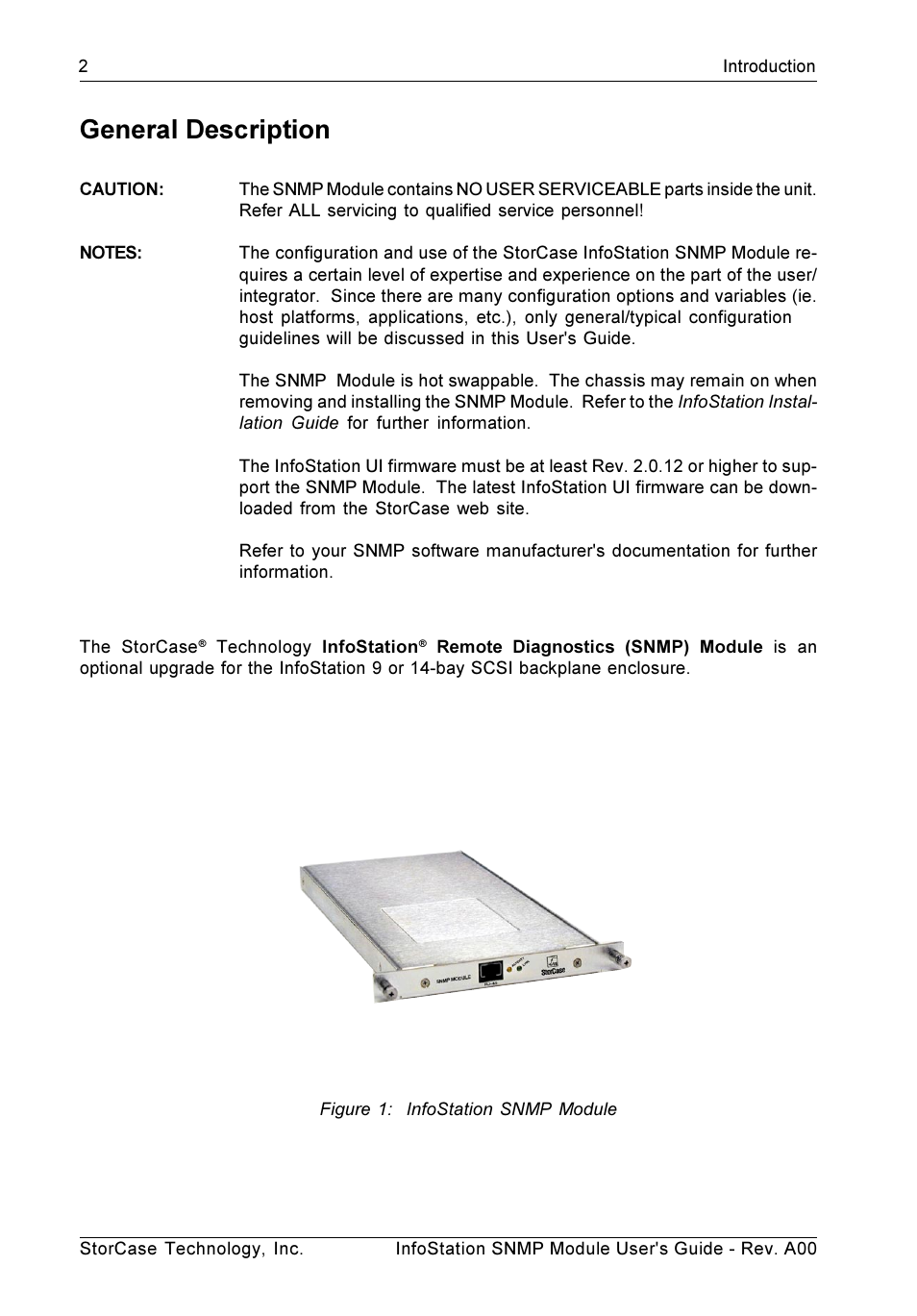 General description | StorCase Technology SNMP Module User Manual | Page 9 / 17