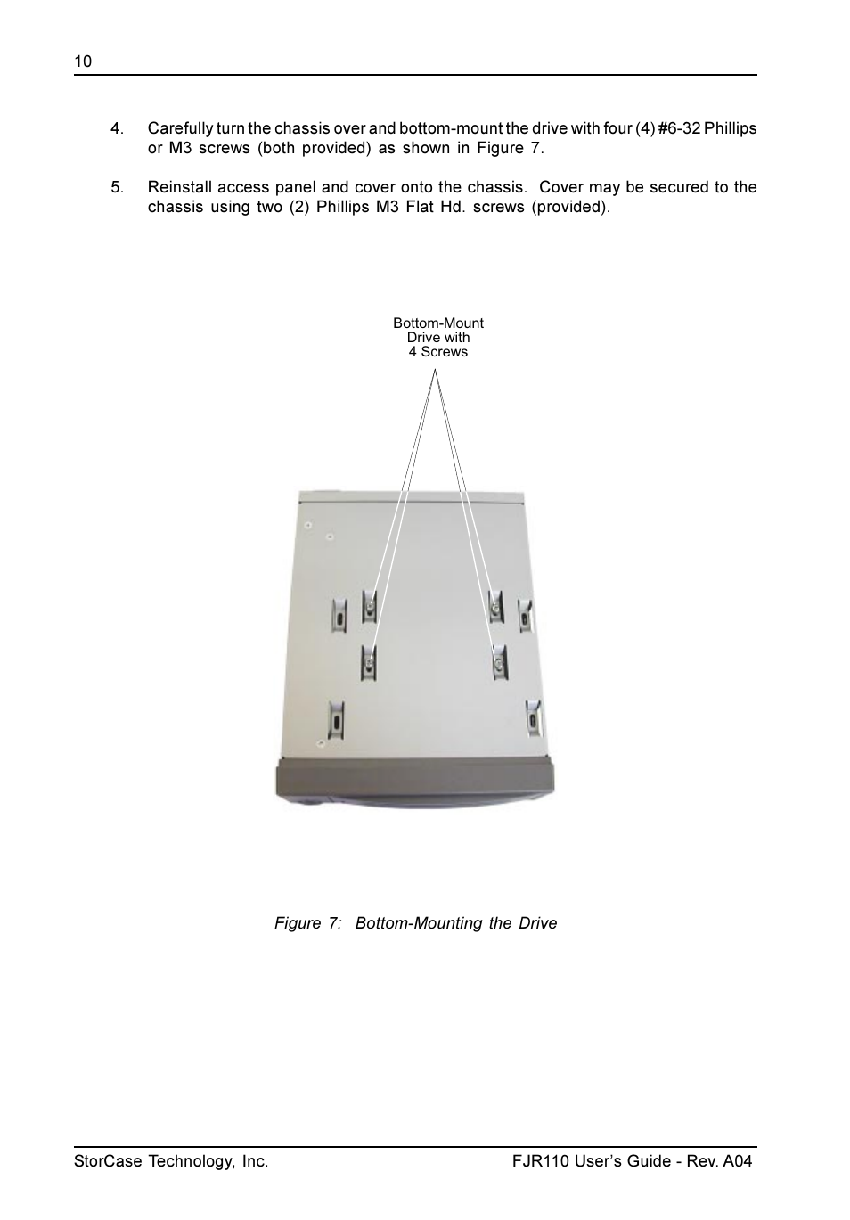 StorCase Technology FJR110 User Manual | Page 11 / 12