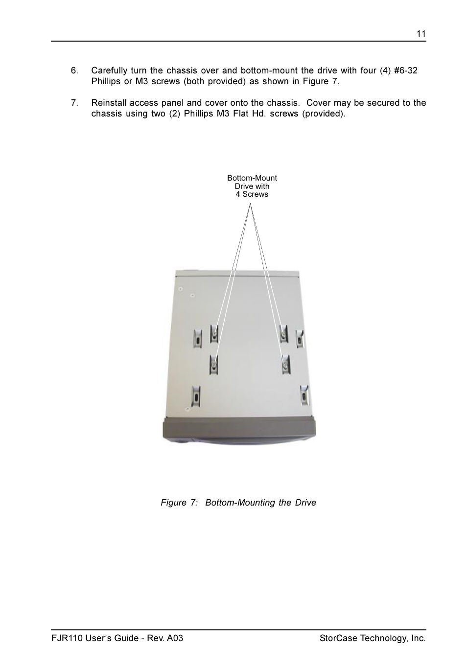 StorCase Technology FJR110 User Manual | Page 12 / 14