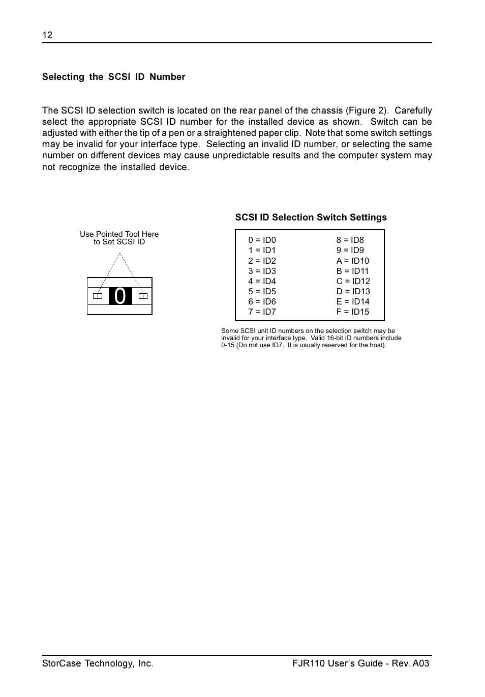 StorCase Technology FJR110 User Manual | Page 13 / 14