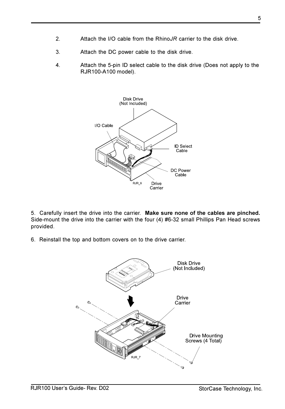 StorCase Technology RJR100 User Manual | Page 6 / 11