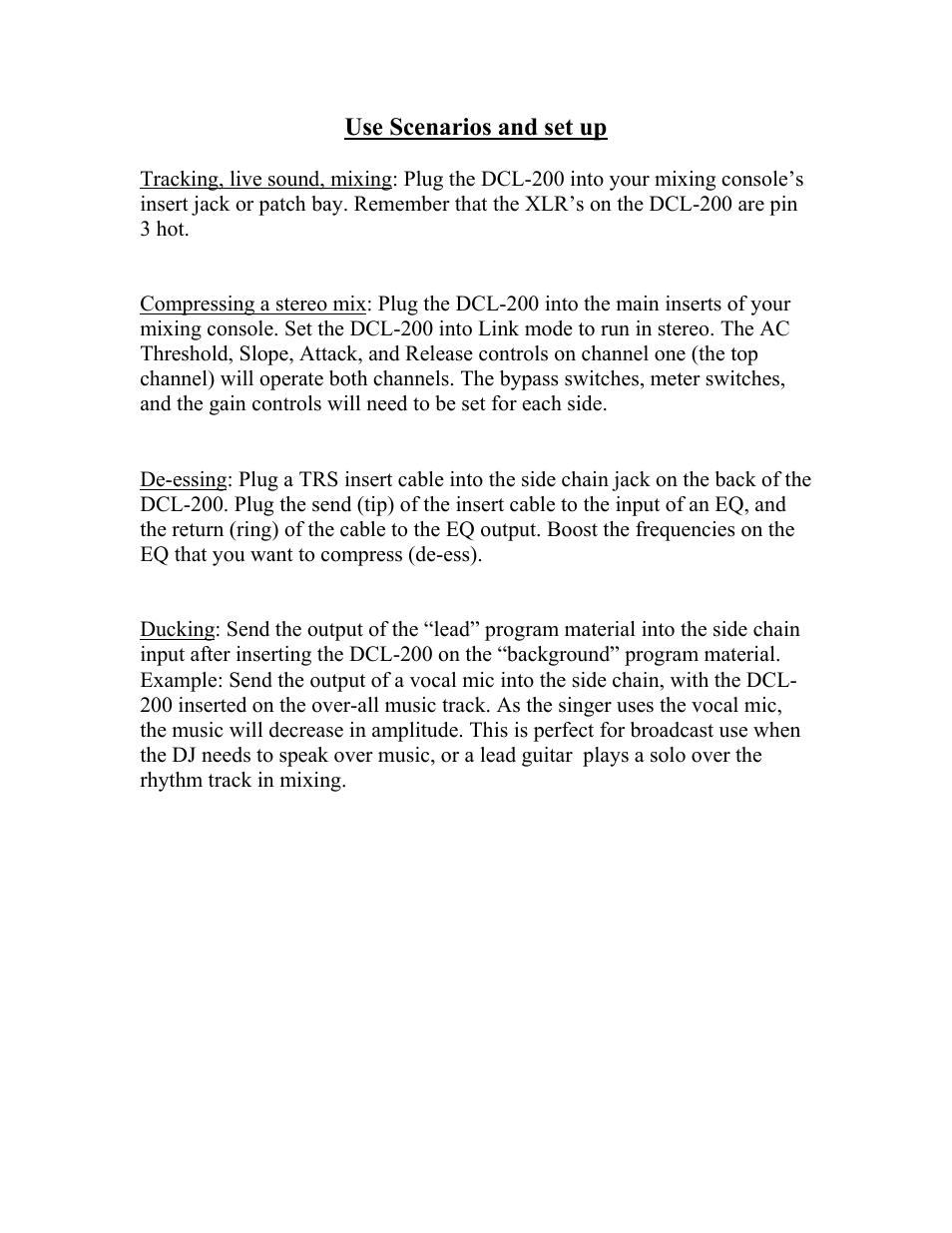 Summit Audio DCL-200 Dual Tube Compressor User Manual | Page 5 / 10