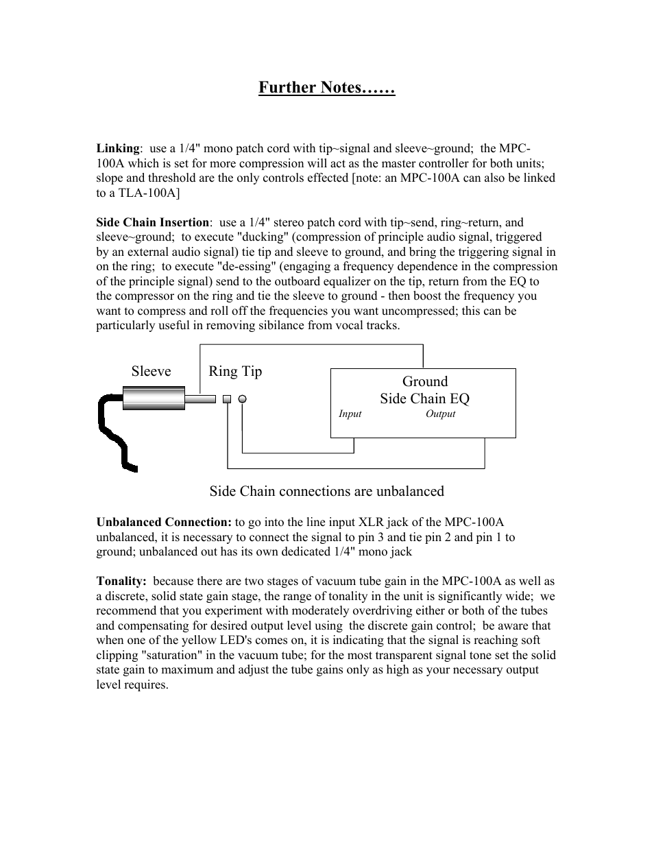 Summit Audio MPC-100A Mic Preamp Compressor User Manual | Page 8 / 11