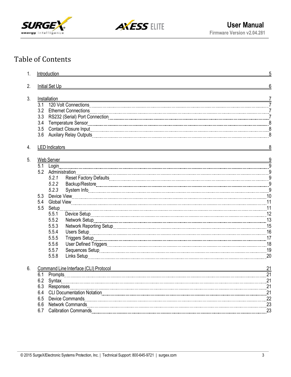 SurgeX SX-AX20E User Manual | Page 3 / 34