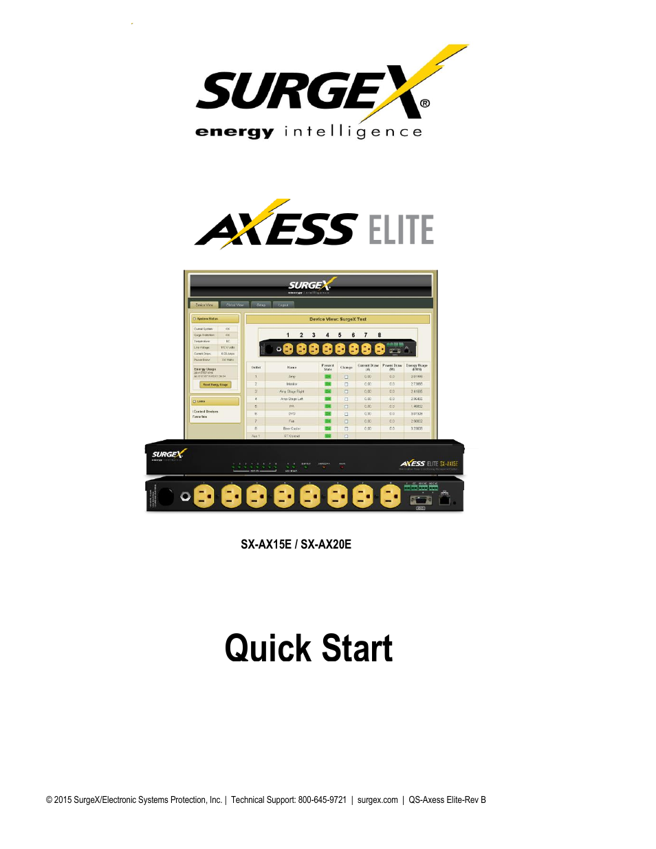 SurgeX SX-AX20E User Manual | 3 pages