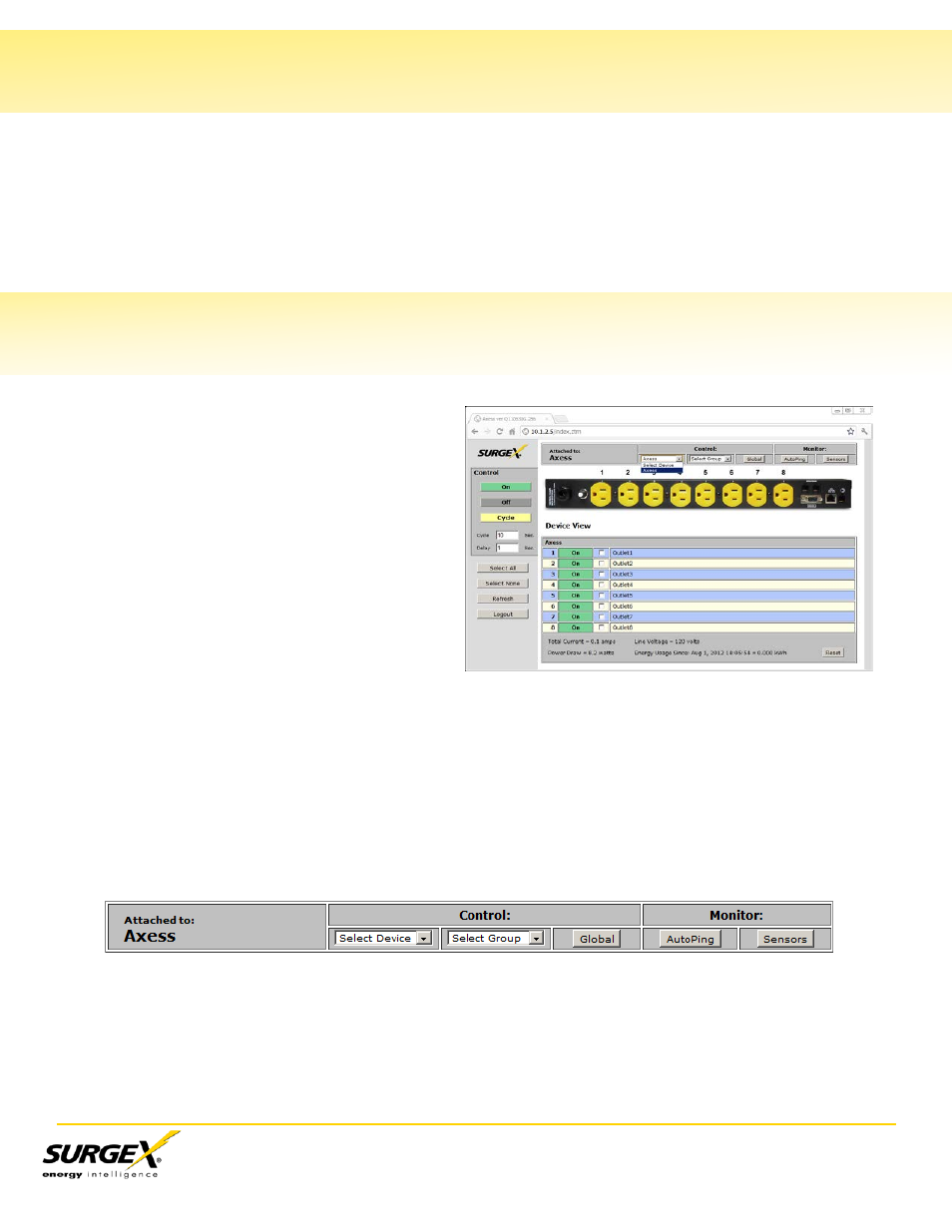 Iv. led indicators, V. web server, Header | SurgeX SX-AX20 User Manual | Page 11 / 34