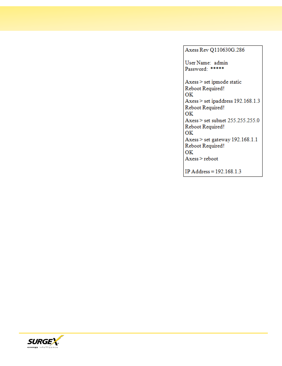 Changing the ip address | SurgeX SX-AX20 User Manual | Page 2 / 3
