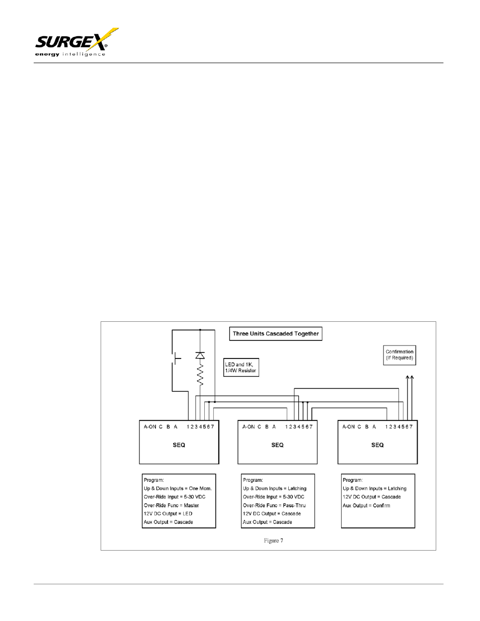 5 cascaded system, Seq/seq-1u user manual | SurgeX SX-2120 User Manual | Page 21 / 23