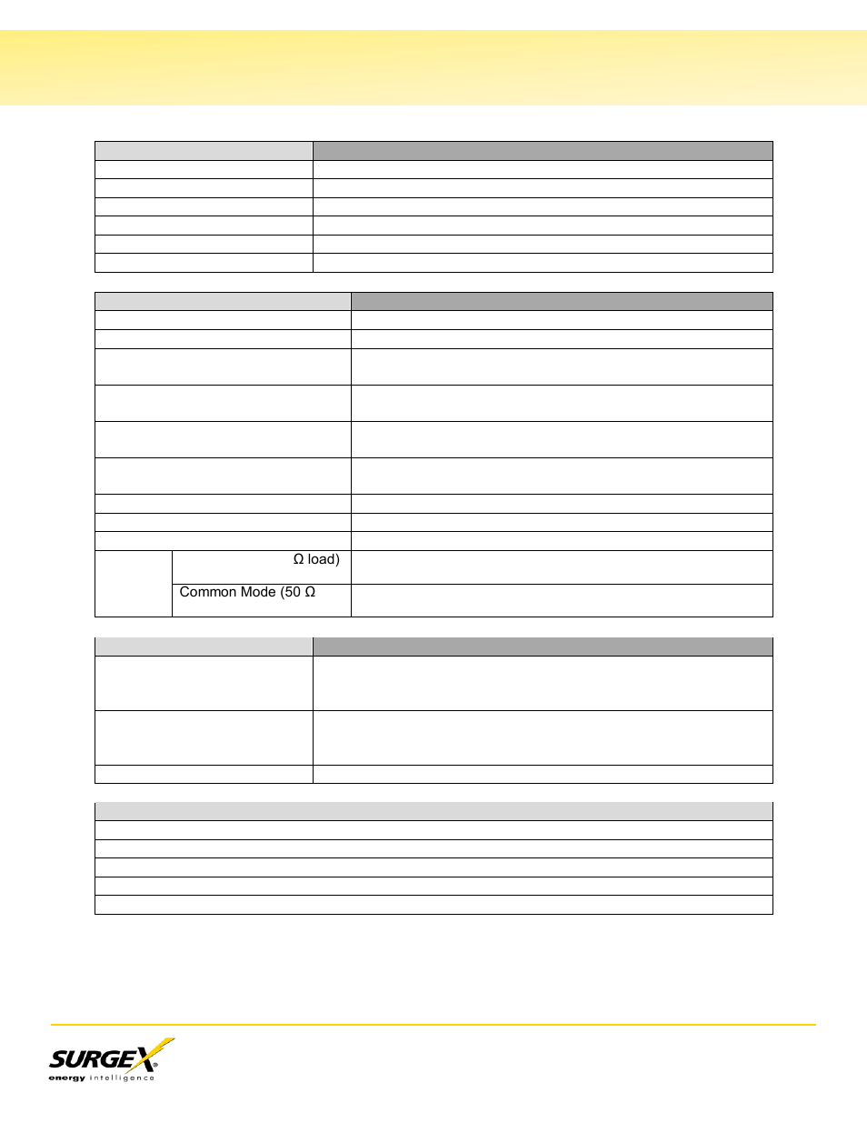 X. specifications | SurgeX SA-82 User Manual | Page 26 / 26