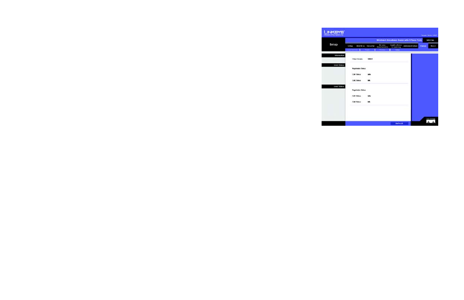 The status tab - voice | Cisco WRTP54G User Manual | Page 61 / 114