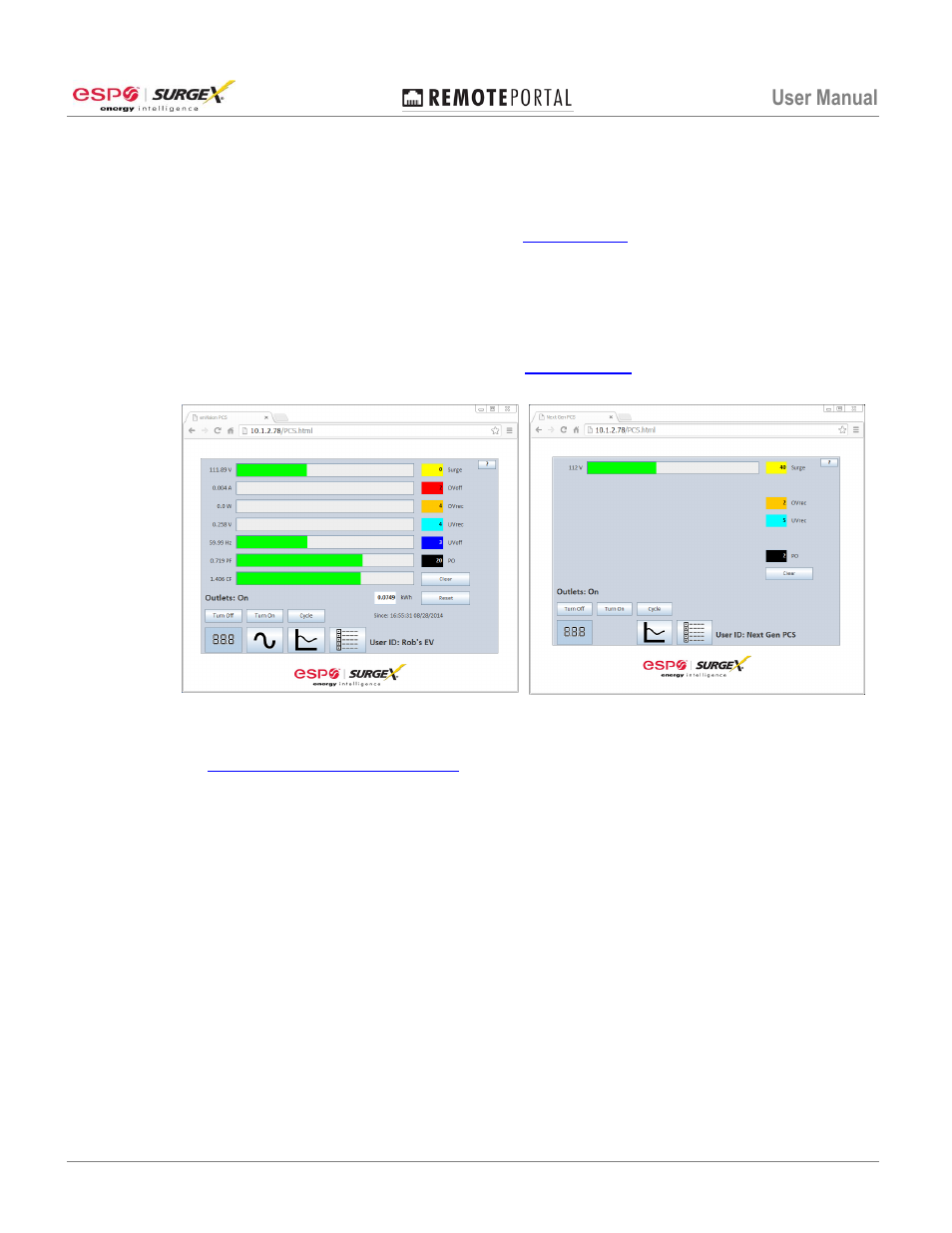 Operation, Java applet | SurgeX RP-IP-GNS User Manual | Page 10 / 14